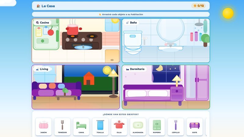 Juego Cosas de la casa – vocabulario del hogar